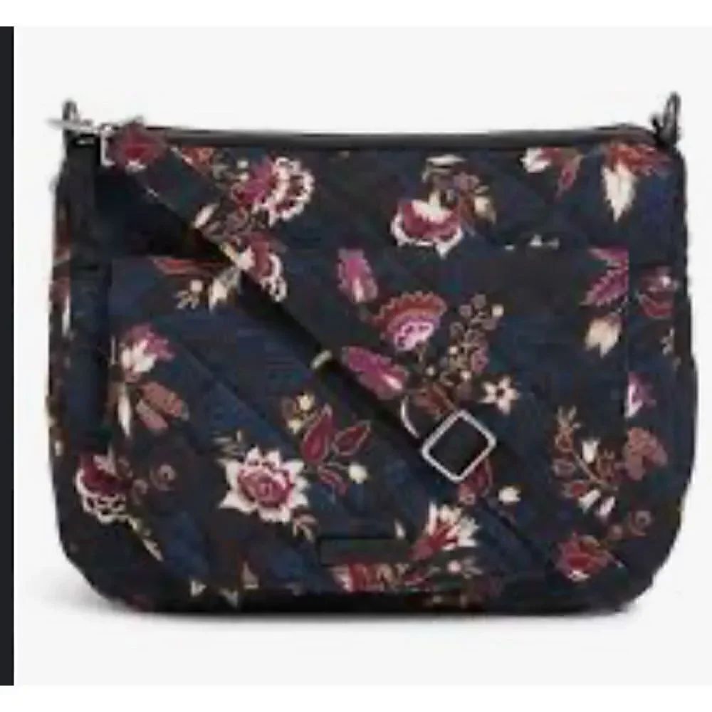 Vera Bradley Midtown Performance Nylon Crossbody Purse Bag in Garden Dream New